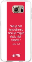 Samsung Galaxy S6 Hoesje Transparant TPU Case - AFC Ajax Quote Johan Cruijff #ffffff