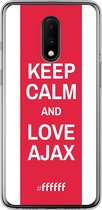 OnePlus 7 Hoesje Transparant TPU Case - AFC Ajax Keep Calm #ffffff