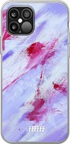 iPhone 12 Pro Max Hoesje Transparant TPU Case - Abstract Pinks #ffffff