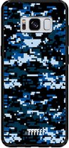 Samsung Galaxy S8 Hoesje TPU Case - Navy Camouflage #ffffff