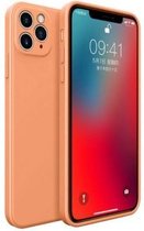 geschikt voor Apple iPhone 11 Pro vierkante silicone case - oranje