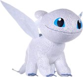 How to train your Dragon 3 / Hoe tem je een Draak 3 - Light Fury Knuffel - "Met echte Glow in the Dark" - 42 cm