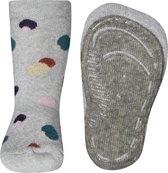 Ewers antislip sokken grijs met goude en gekleurde stippen