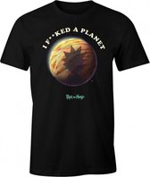 RICK & MORTY - I F**cked A Planet - Men T-shirt (L)
