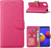 Hoesje Geschikt Voor Samsung Galaxy A01 Core Hoesje book case met Pasjeshouder - Pink