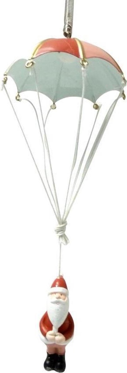 Peha Hangfiguur Parachute Kerstman 66 Cm Hout Rood/roze/wit