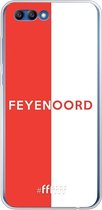 6F hoesje - geschikt voor Honor 10 -  Transparant TPU Case - Feyenoord - met opdruk #ffffff