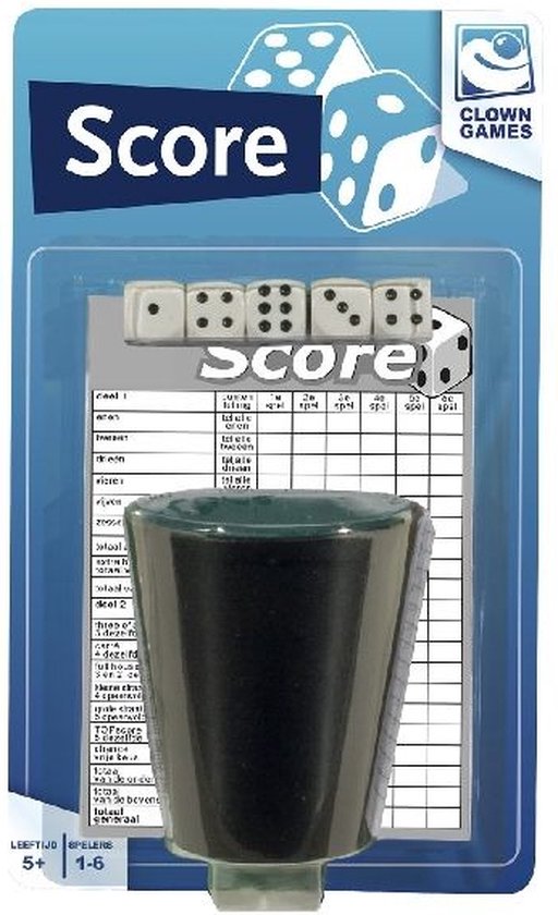 Clown Dobbelset+Scoreblok Blk.