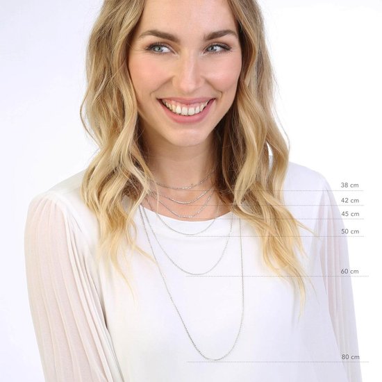 Guess Dames plated Ketting triangel hanger - Staal - Ketting - Cadeau - 47 cm - Goudkleurig