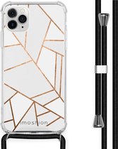 iMoshion Design hoesje met koord voor de iPhone 11 Pro Max - Grafisch Koper - Wit / Goud