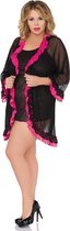 Babydoll Set Zwart met Roze Maat: 50/52