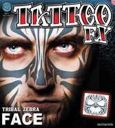 Tinsley Neptatoeage Face Tattoo Tribal Zeebra Polyester