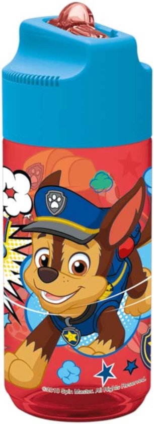 Paw Patrol Pup Power Herbruikbare drinkbeker voor kinderen, van BPA-vrije kunststof, 430 ml, met 3D-figuren op het deksel