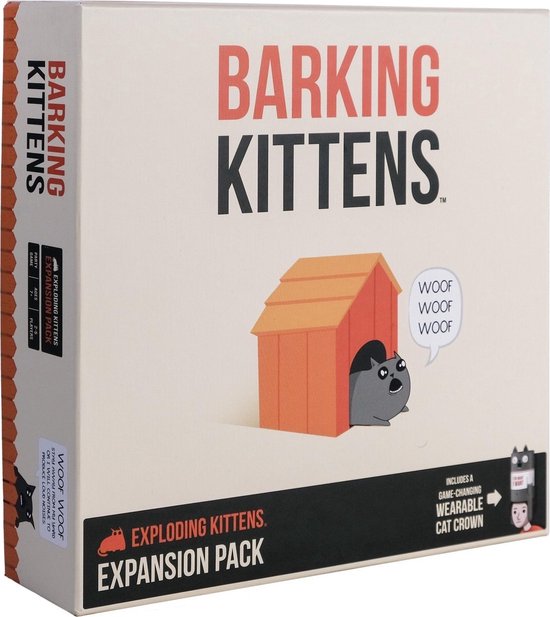 Exploding Kittens Barking Kittens Uitbreiding - Engelstalig Kaartspel - Exploding Kittens