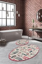 Nerge.be | Make-up - 60x100 - 50x60 | 1 Set, 2 Sets Badkamerkleden en Matten Sets | Badmatten voor Bad Antislip | Badkamermatten | Antislip Badmatten voor Bad. Antislip Douchematte
