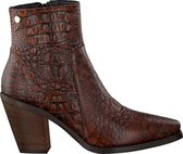 Notre-V 30128 Enkellaarsjes - Enkelboots - Dames - Cognac - Maat 39