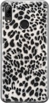 Huawei P Smart 2019 hoesje - Luipaard grijs - Soft Case Telefoonhoesje - Luipaardprint - Grijs