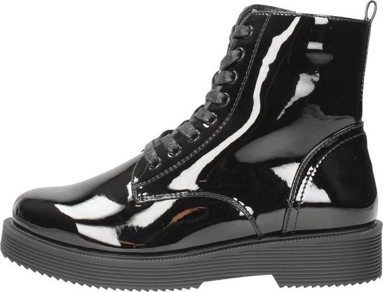 Sub55 - Dames Veterboots Zwartlak | bol.com
