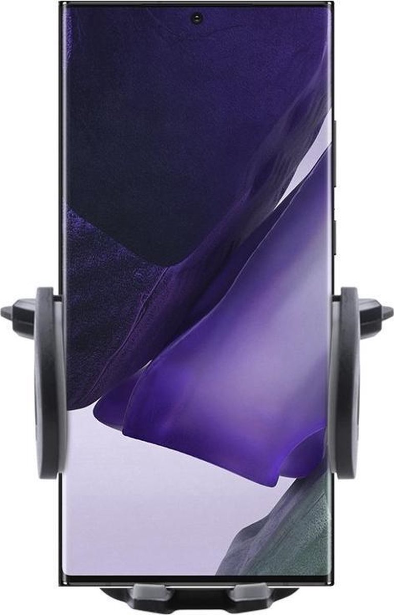 Shop4 - Samsung Galaxy Note 20 Ultra Autohouder Verstelbare CD Houder Zwart met Draaiklem Zwart