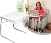 Table d'appoint pliante multifonctionnelle - Table de lit - Table d'ordinateur portable - Table de lecture - Pliable - 52x39x70cm