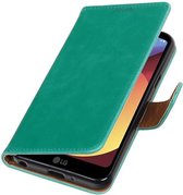 Wicked Narwal | Premium TPU PU Leder bookstyle / book case/ wallet case voor LG Q6 Groen