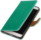 Wicked Narwal | Premium TPU PU Leder bookstyle / book case/ wallet case voor Huawei P9 Plus Groen