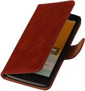 Wicked Narwal | Bark bookstyle / book case/ wallet case Hoes voor LG Bello D335 Rood
