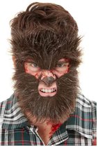 Smiffys - Werewolf Face Fur Masker - Bruin