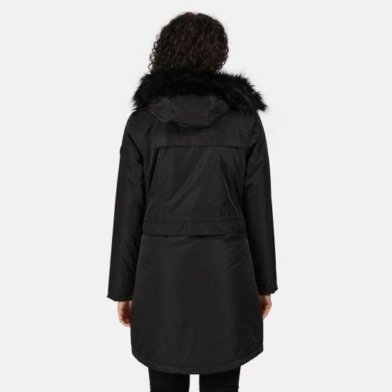 Lexis waterdichte, geïsoleerde Parka jas met capuchon met rand van imitatiebont van Regatta voor dames, Outdoorjas, zwart - Regatta