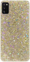 ADEL Premium Siliconen Back Cover Softcase Hoesje Geschikt voor Samsung Galaxy A41 - Bling Bling Glitter Goud