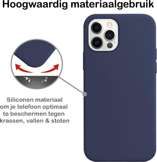 Coque en Siliconen iPhone 12 Pro Max Case - Blauw foncé