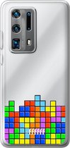 6F hoesje - geschikt voor Huawei P40 Pro+ -  Transparant TPU Case - Tetris #ffffff
