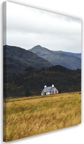 Schilderij Huis in de bergen, 2 maten, multi-gekleurd, Premium print