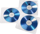Hama CD/DVD Ring Binder Sleeves, 50 pcs./pack, white