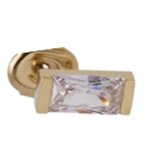 Twice As Nice Ring in goudkleurig edelstaal, baguette, wit kristal  54