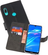 Booktype Telefoonhoesjes - Bookcase Hoesje - Wallet Case -  Geschikt voor Huawei Y7 / Y7 Prime (2019) - Zwart