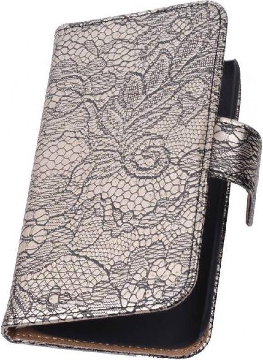 Lace Bookstyle Wallet Case Hoesjes Geschikt voor Samsung Galaxy Note 3 N9000 Zwart