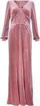 Voodoo Vixen Lange jurk -XL- Edith Velvet Jewel Roze