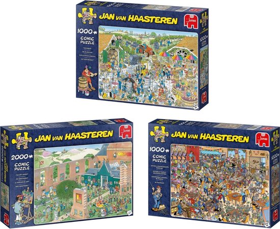 Jan van Haasteren - NK Puzzelen 1000 stukjes & De Kunstmarkt 2000