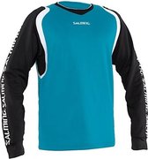Salming Agon Longsleeve Shirt - Turquoise / Zwart - maat XS