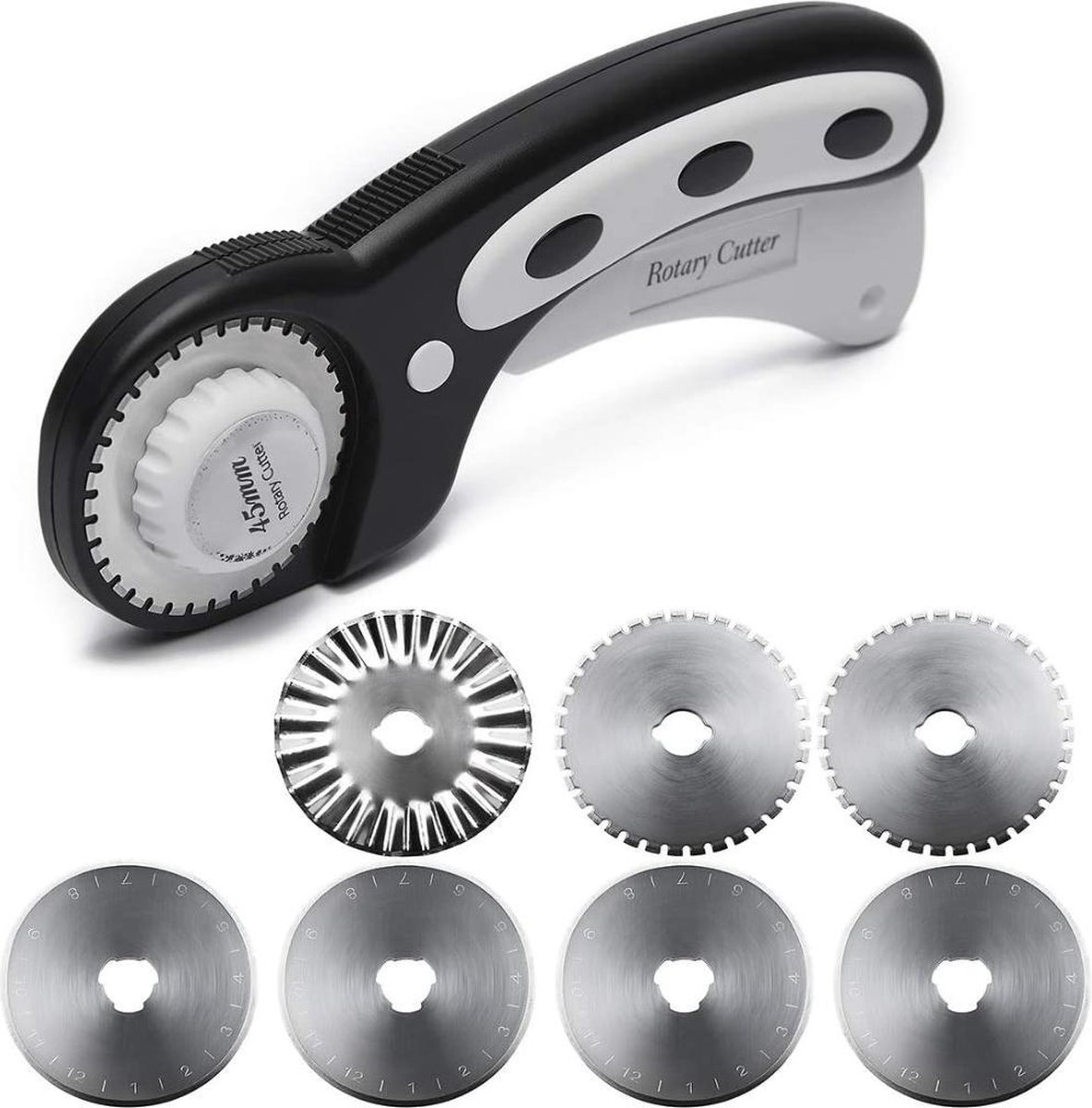 DealKits Rolsnijder, 45 mm, roestvrij staal, stofsnijder met beschermingsmechanisme DealKits Rolsnijder, 45 mm, roestvrij staal, stofsnijder met beschermingsmechanisme