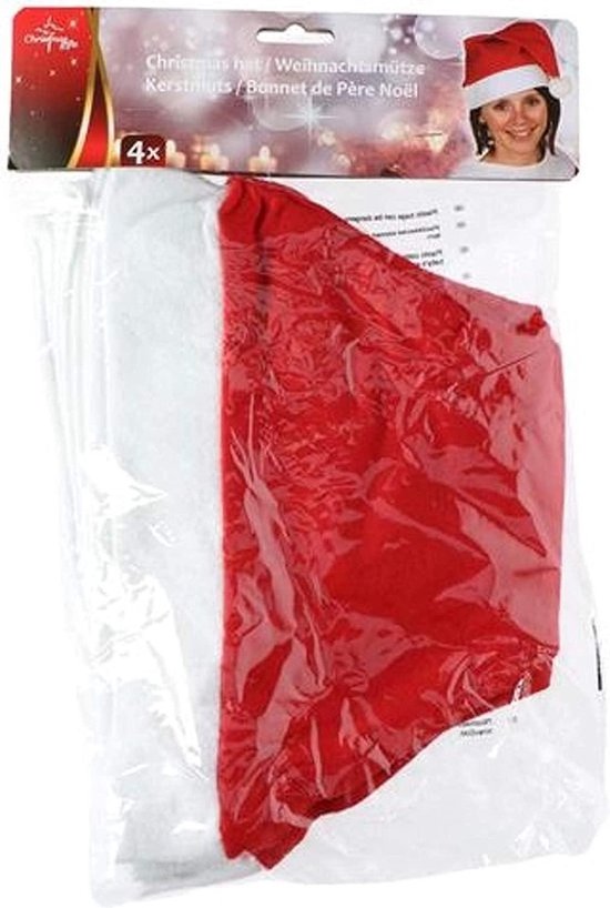 Kerstmuts met kerststukje rood/wit kopen