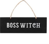 Something Different Decoratief bord Boss Witch Zwart