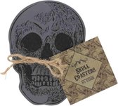 Something Different Onderzetter Skull Set van 4 Zwart