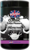 RONNEY Latte Pleasure Classic Protective Masker 1000ml - Voedend Haarmasker voor Alle Haartypes