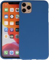 Hoesje Geschikt voor de iPhone 11 Pro Max - Backcover Color Telefoonhoesje - Navy