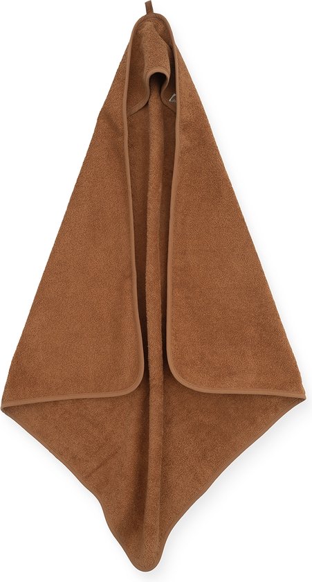 Jollein - Badcape - Bruin - 100% Badstof Katoen - Baby Handdoek Omslagdoek, Badponcho - 75x75 cm