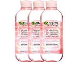Garnier SkinActive Micellair Reinigingswater Met Rozenwater - 3 x 400 ml - Micellair Water voor een…