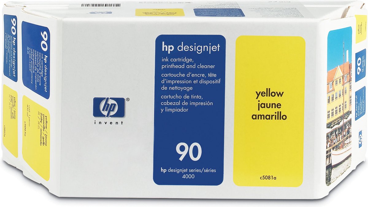 HP 90 Value Pack Gele Inktcartridge En Printerkop 340 ml | bol.com