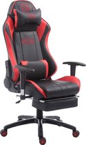 Clp Shift - Chaise de bureau - Similicuir - Noir / Rouge - Avec un repose-pieds